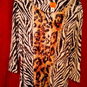 Ruby Red animal print shirt
